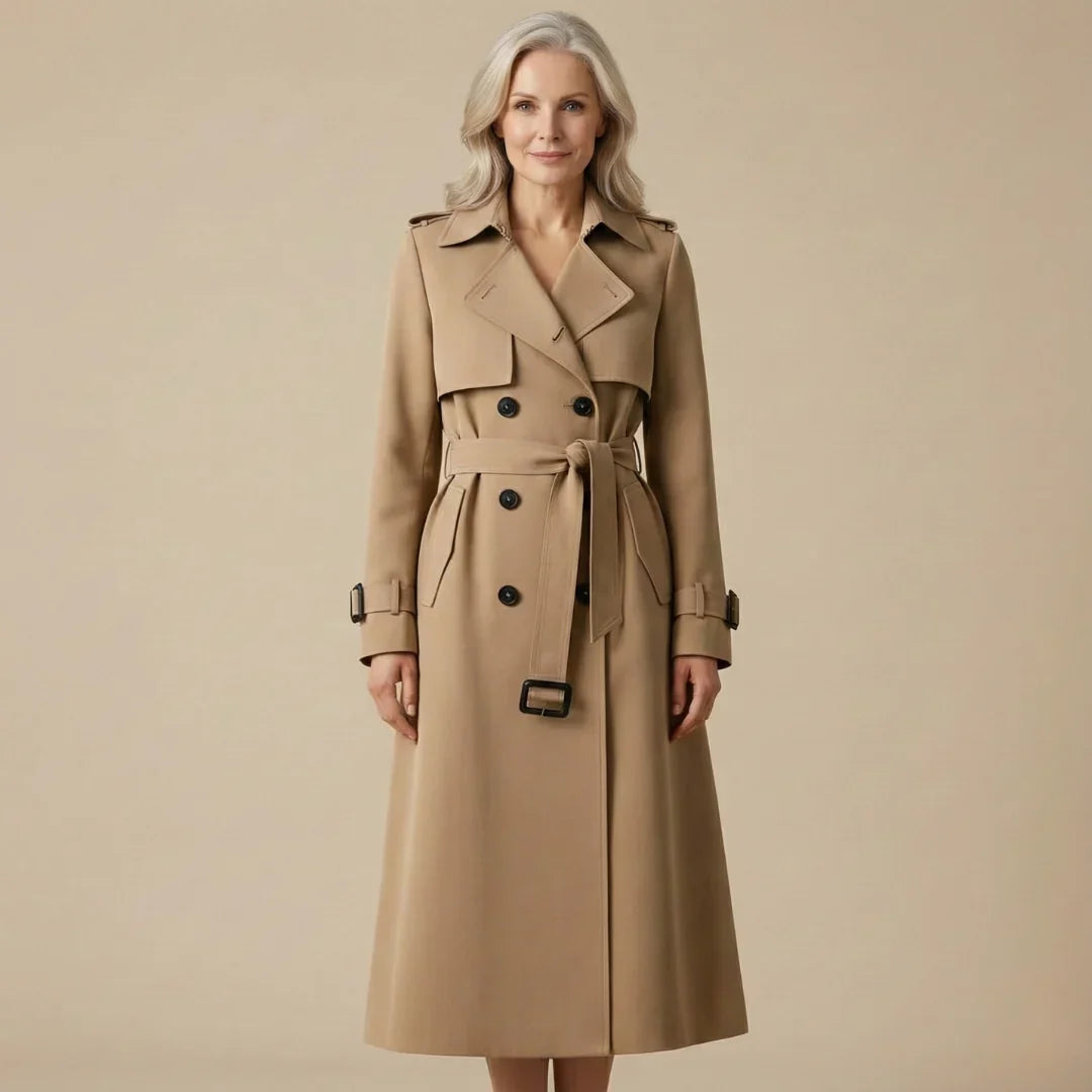 Elise | Womens Double Breasted Belted Trench Coat