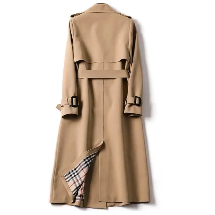Elise | Double Breasted Belted Trench Coat Maxi