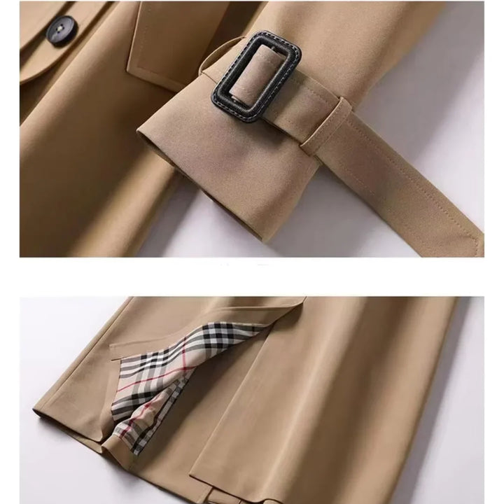 Elise | Double Breasted Belted Trench Coat Maxi