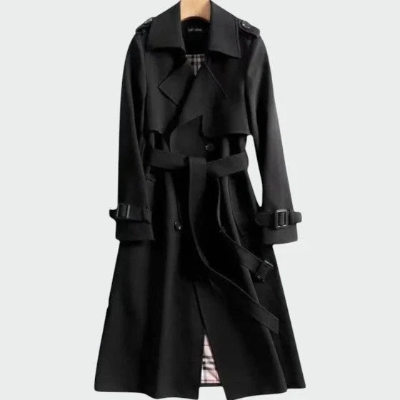 Elise | Double Breasted Belted Trench Coat Maxi