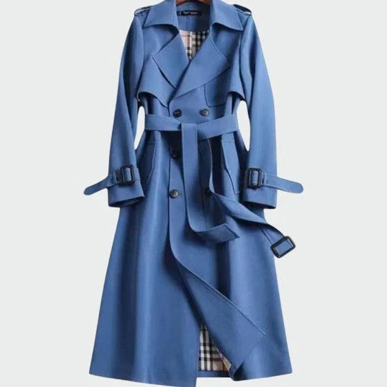 Elise | Double Breasted Belted Trench Coat Maxi
