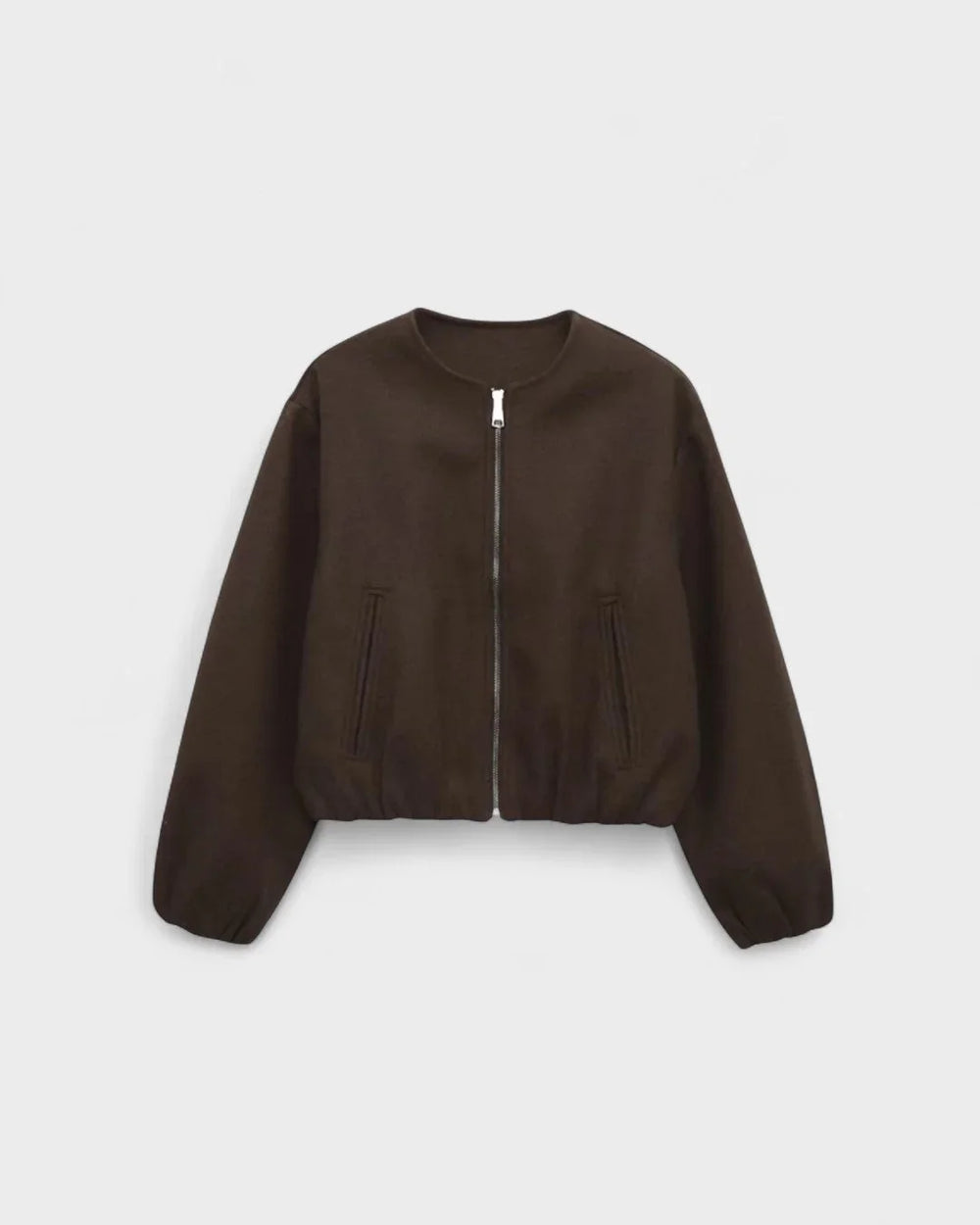 Drew | Solid Zip Bomber Jacket