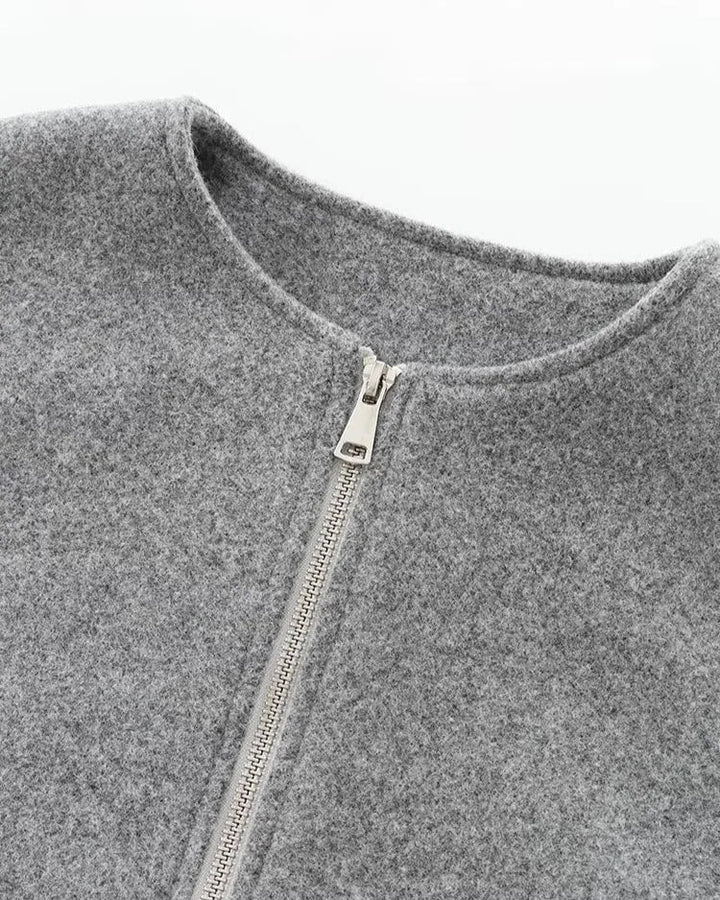 Drew | Solid Zip Bomber Jacket