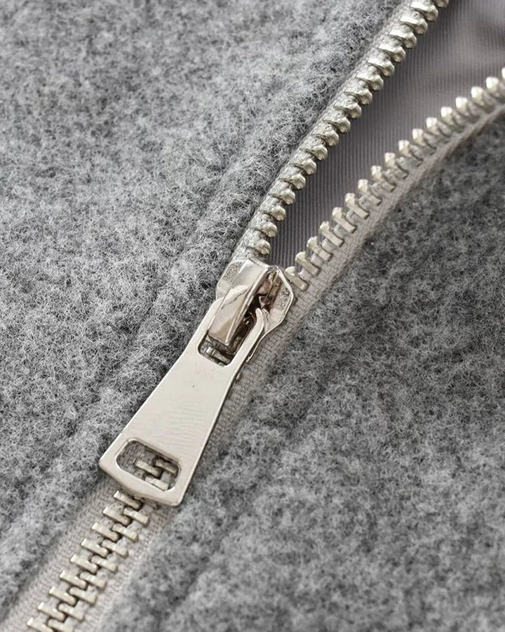 Drew | Solid Zip Bomber Jacket