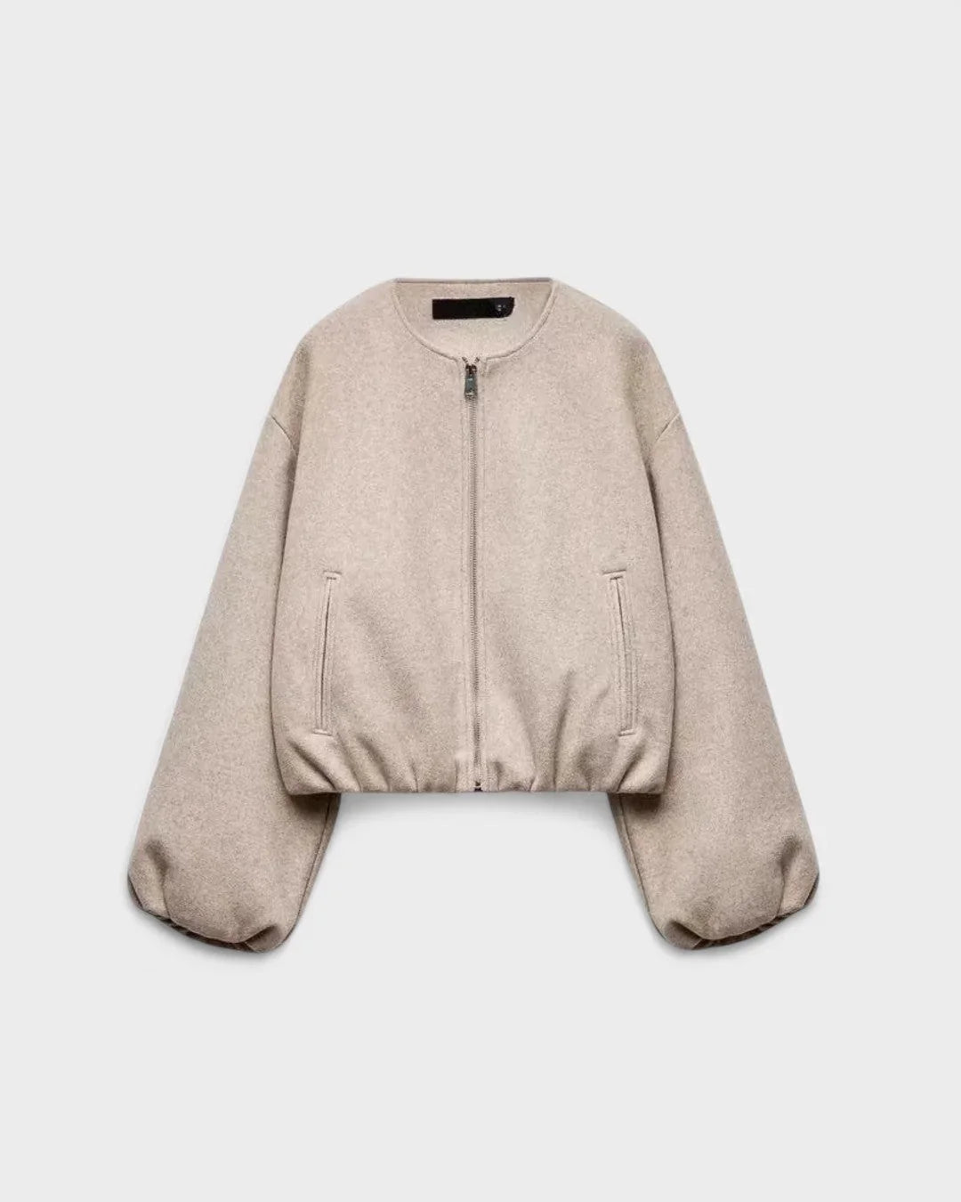 Drew | Solid Zip Bomber Jacket