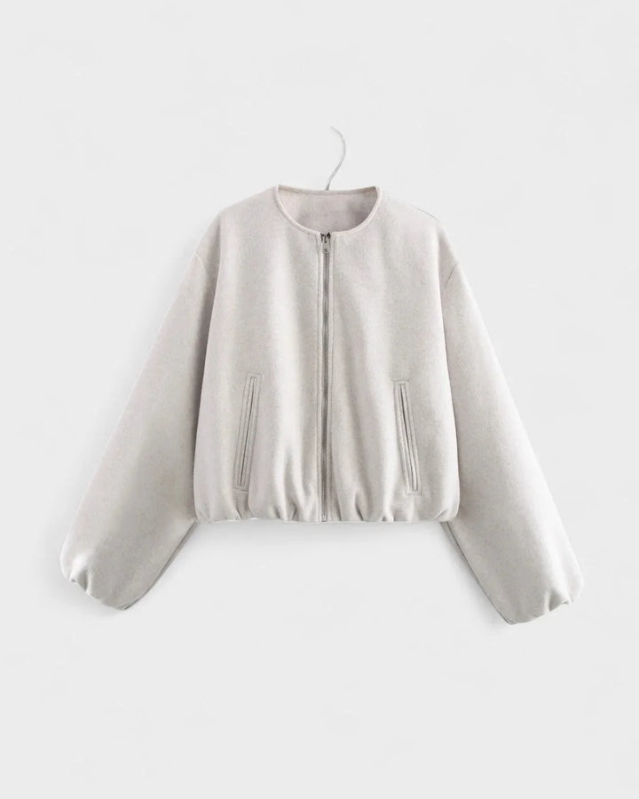 Drew | Solid Zip Bomber Jacket