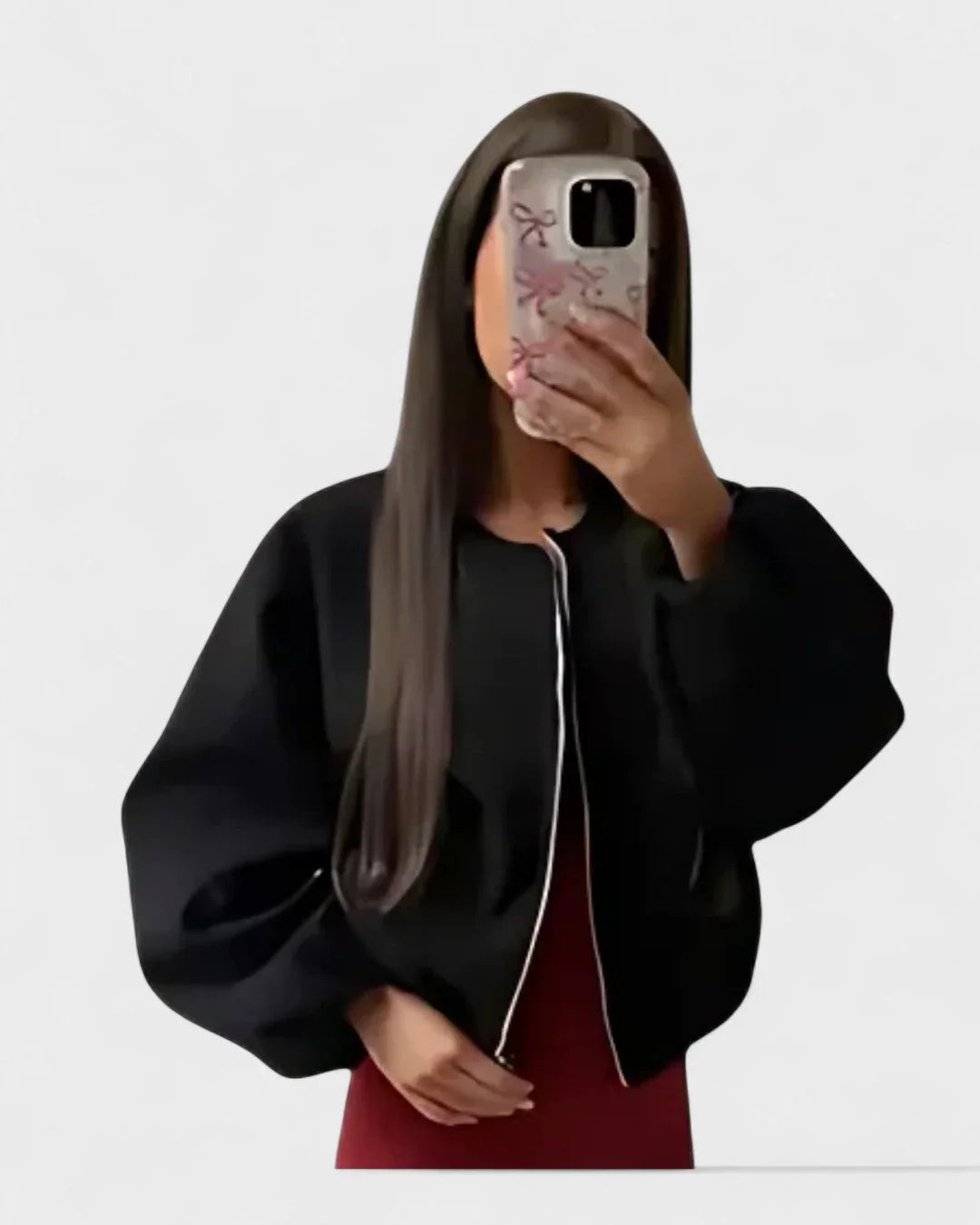 Drew | Solid Zip Bomber Jacket