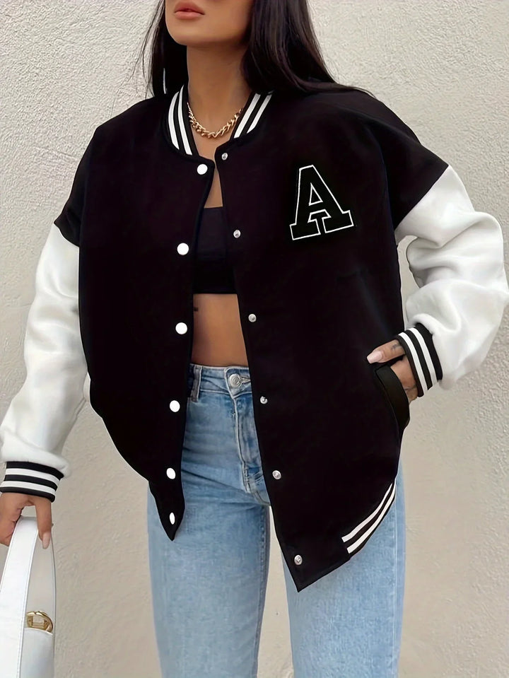 Opal | Womens Varsity Jacket Long Sleeve Relaxed