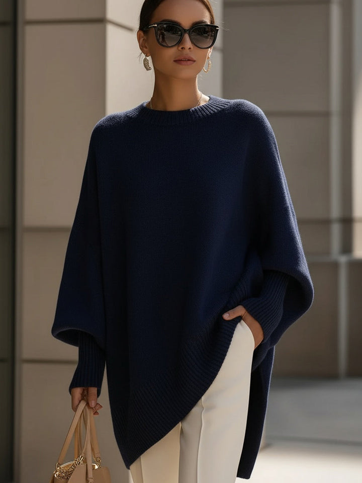 Nora | Oversized Knit Sweater Crew Neck Dropped Shoulders