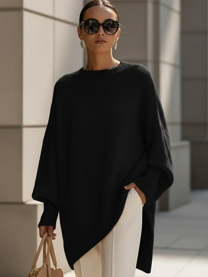 Nora | Oversized Knit Sweater Crew Neck Dropped Shoulders