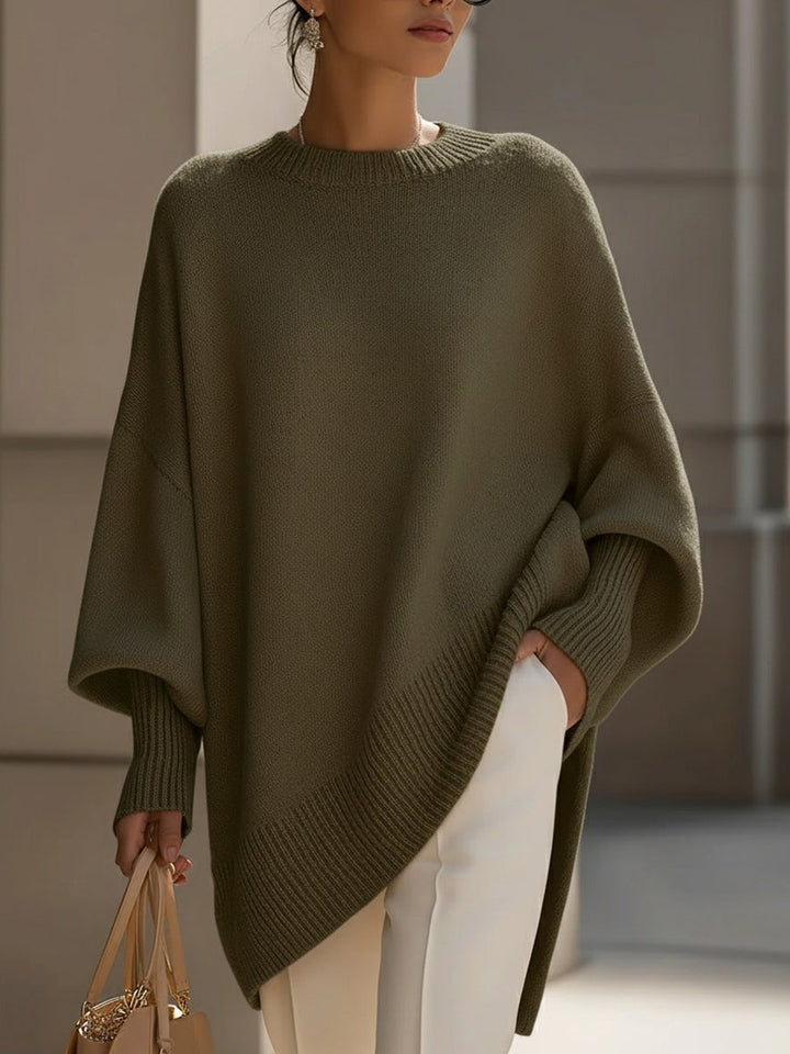 Nora | Oversized Knit Sweater Crew Neck Dropped Shoulders