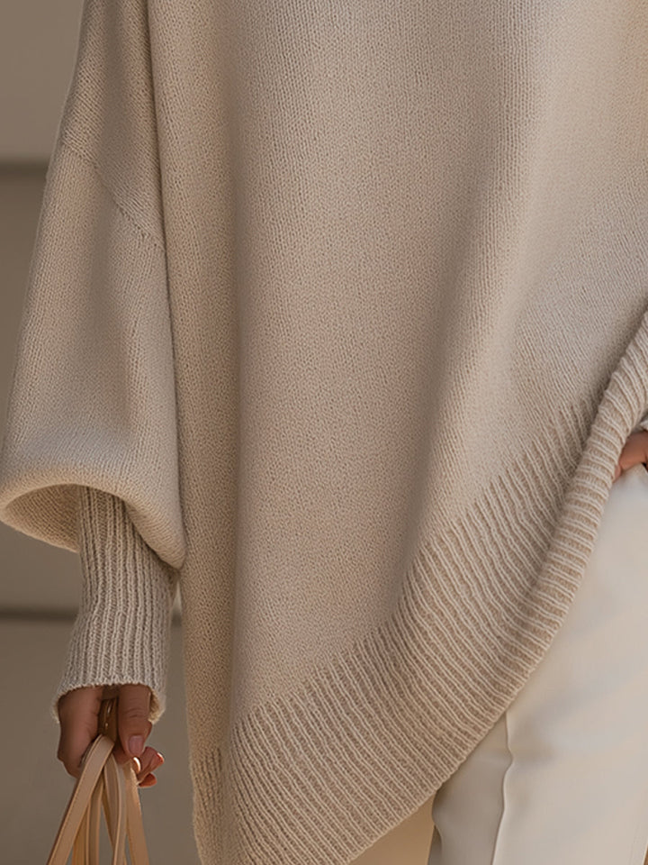 Nora | Oversized Knit Sweater Crew Neck Dropped Shoulders