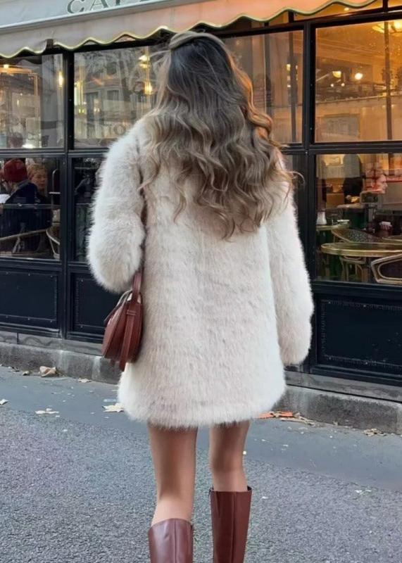 Kira | Oversized Faux Fur Coat Collared