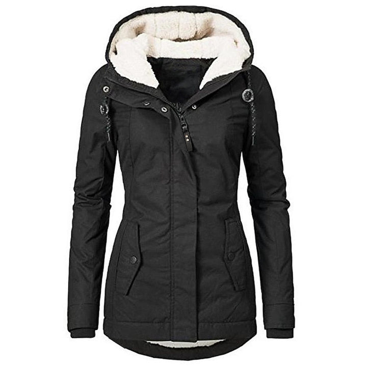 Holly | Zip Hooded Faux Fur Lined Jacket